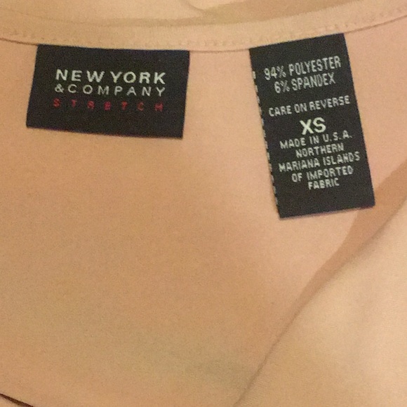 🌸XS New York & Company Blush Light Pink Blouse Classy Feminine Office Shirt Top🌸 - Picture 5 of 5